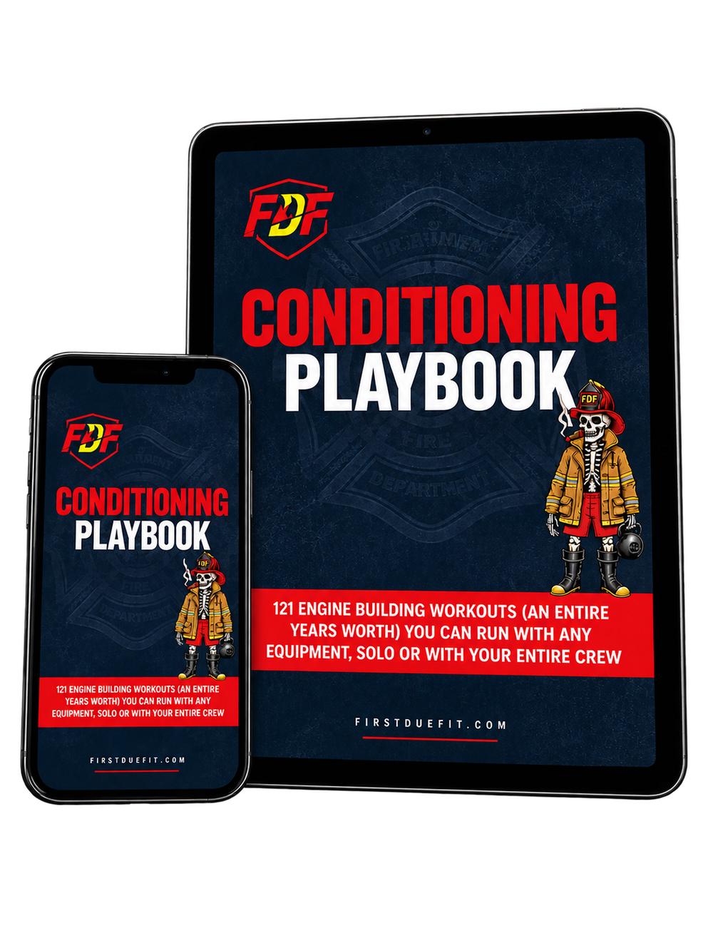 Conditioning Playbook displayed on a tablet and phone